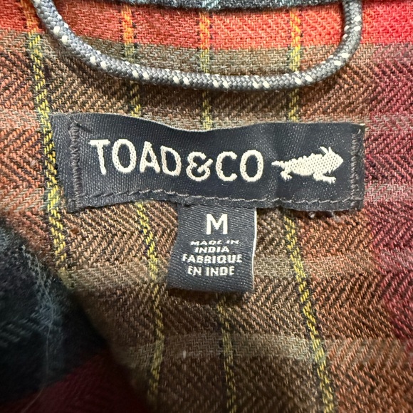 Toad&Co Women's Plaid Dress Button Up Size Medium Lightweight Recycled Materials - Picture 10 of 10